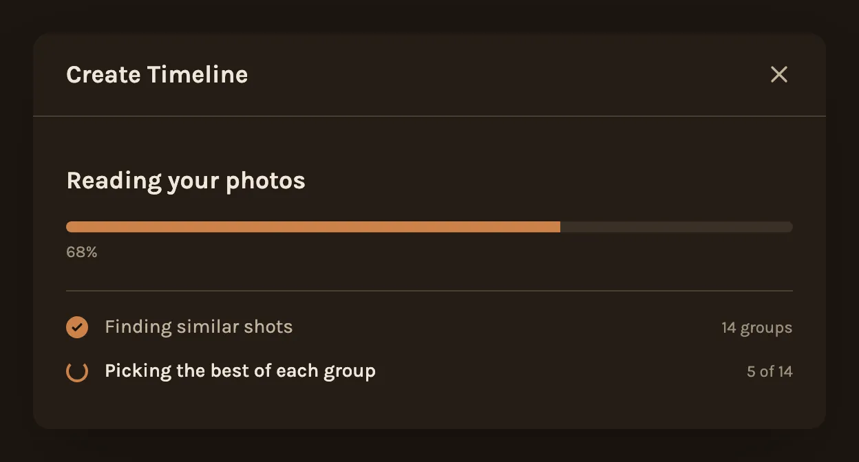 Reading your photos, partway through picking the best of each group of similar shots.