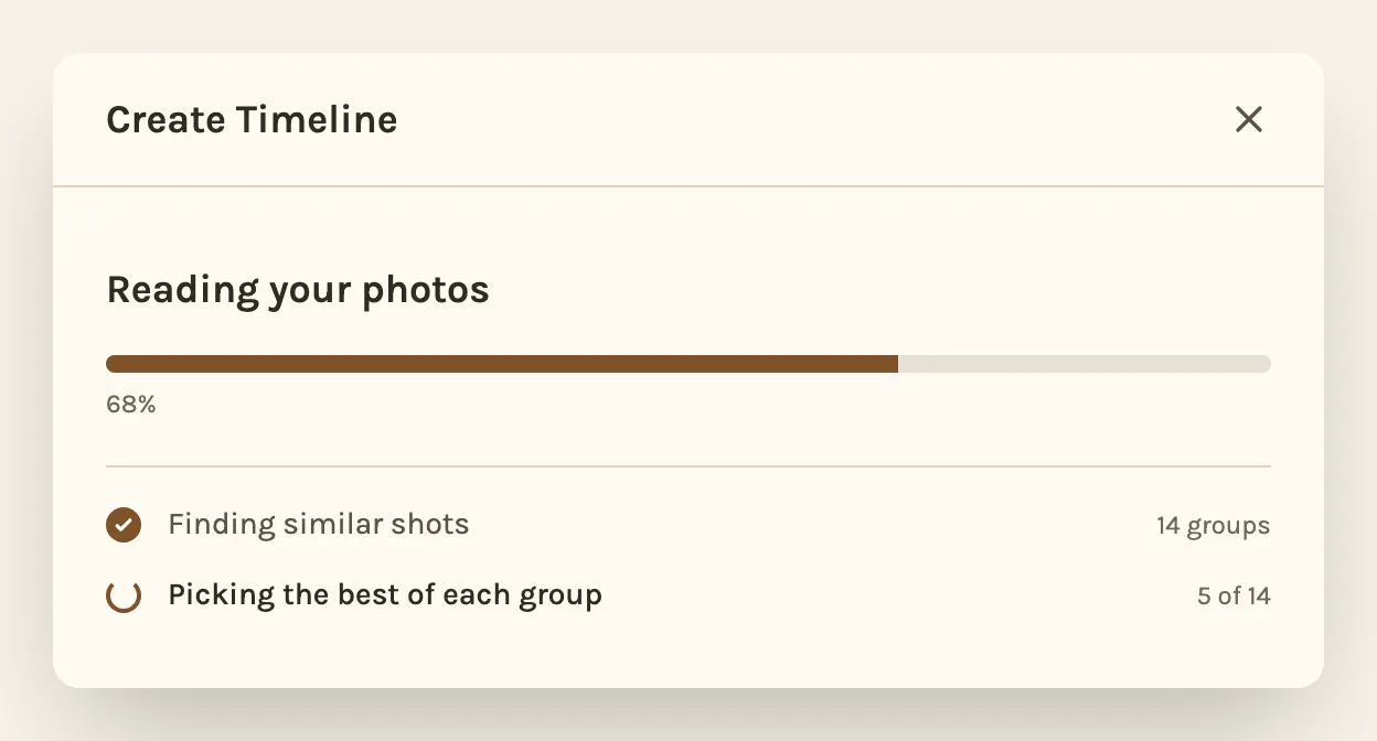 Reading your photos, partway through picking the best of each group of similar shots.